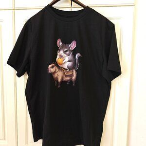 Chinchilla/Capybara Black Women's Tee Shirt, Size 2XL, New